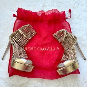 NEW!!! Rene Caovilla Galaxia Crystal Mesh Size 36 EU Retail 1960$